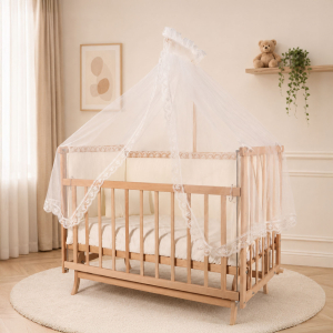 BEŞİK BEYAZ ELYAZA BEŞİK KREM F. DANTELLİ UYKU