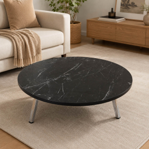 MODERN YER SOFRASI 70 CM BENDİR SİYAH